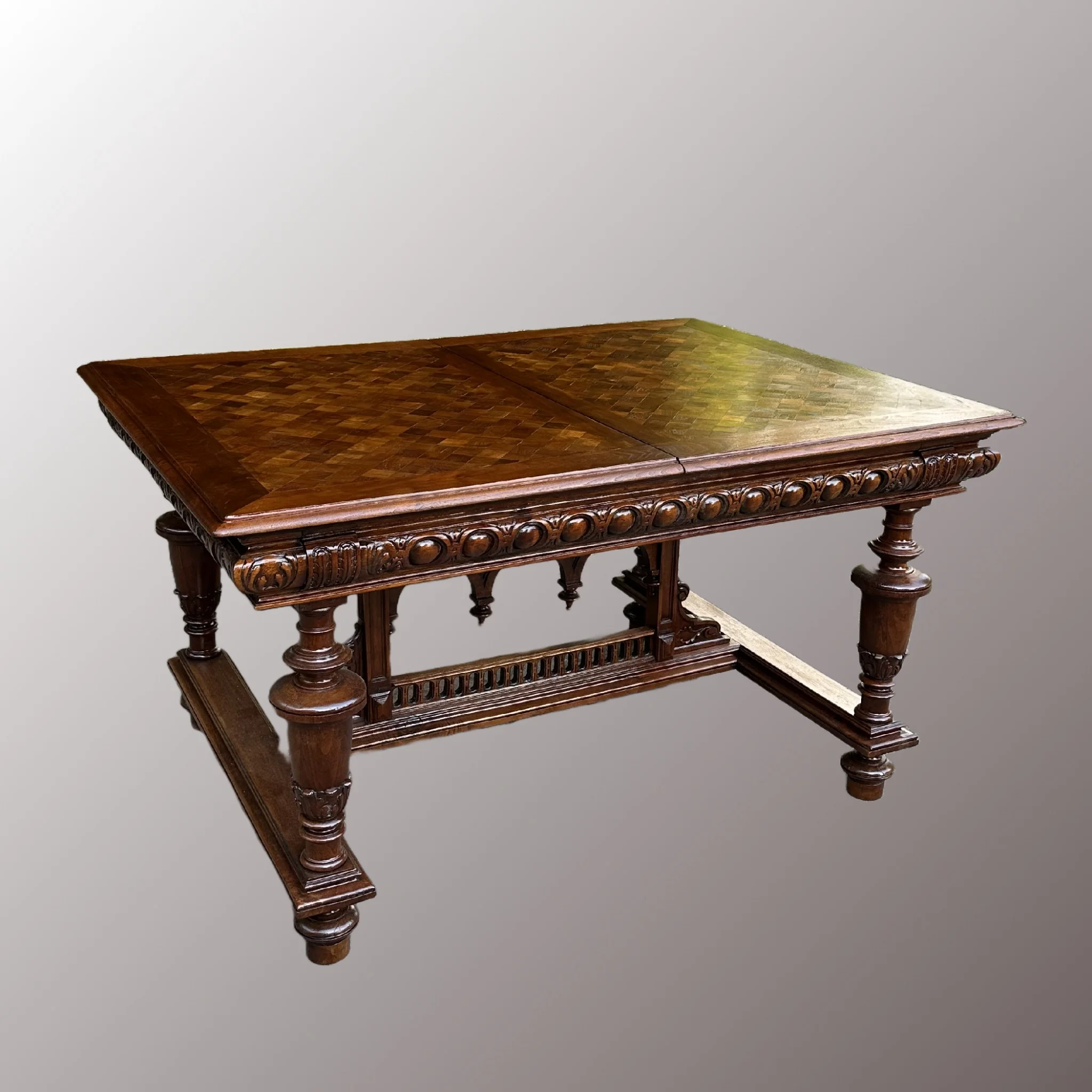 Restaurált Gigantikus neoreneszánsz étkező asztal