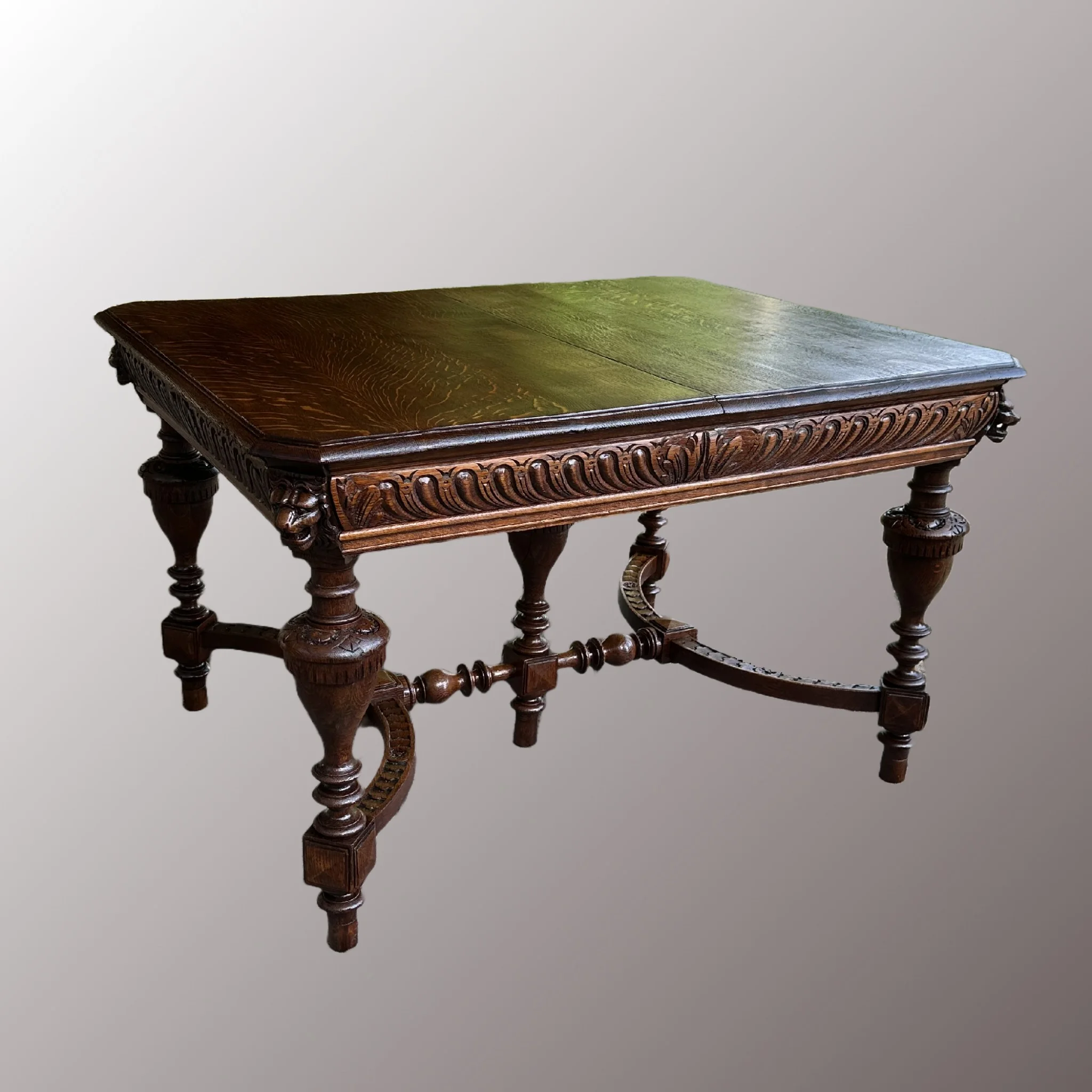 Bővíthető neoreneszánsz étkezőasztal - 2. nézet