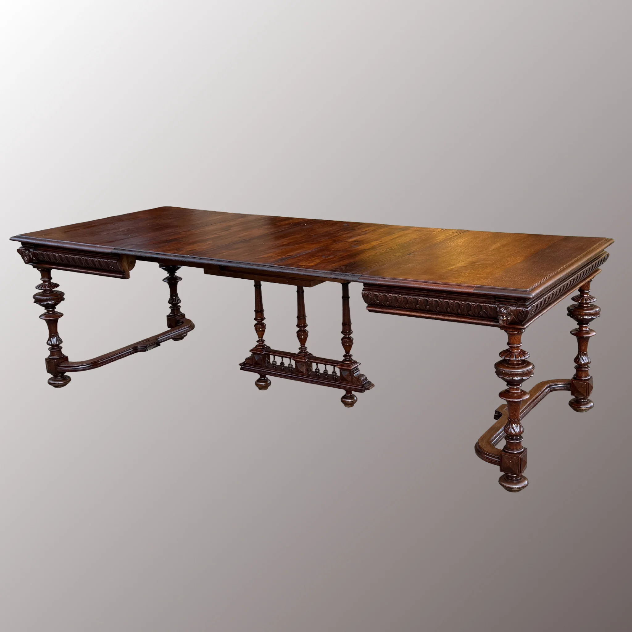 Historizáló antik étkezőasztal - 3. nézet