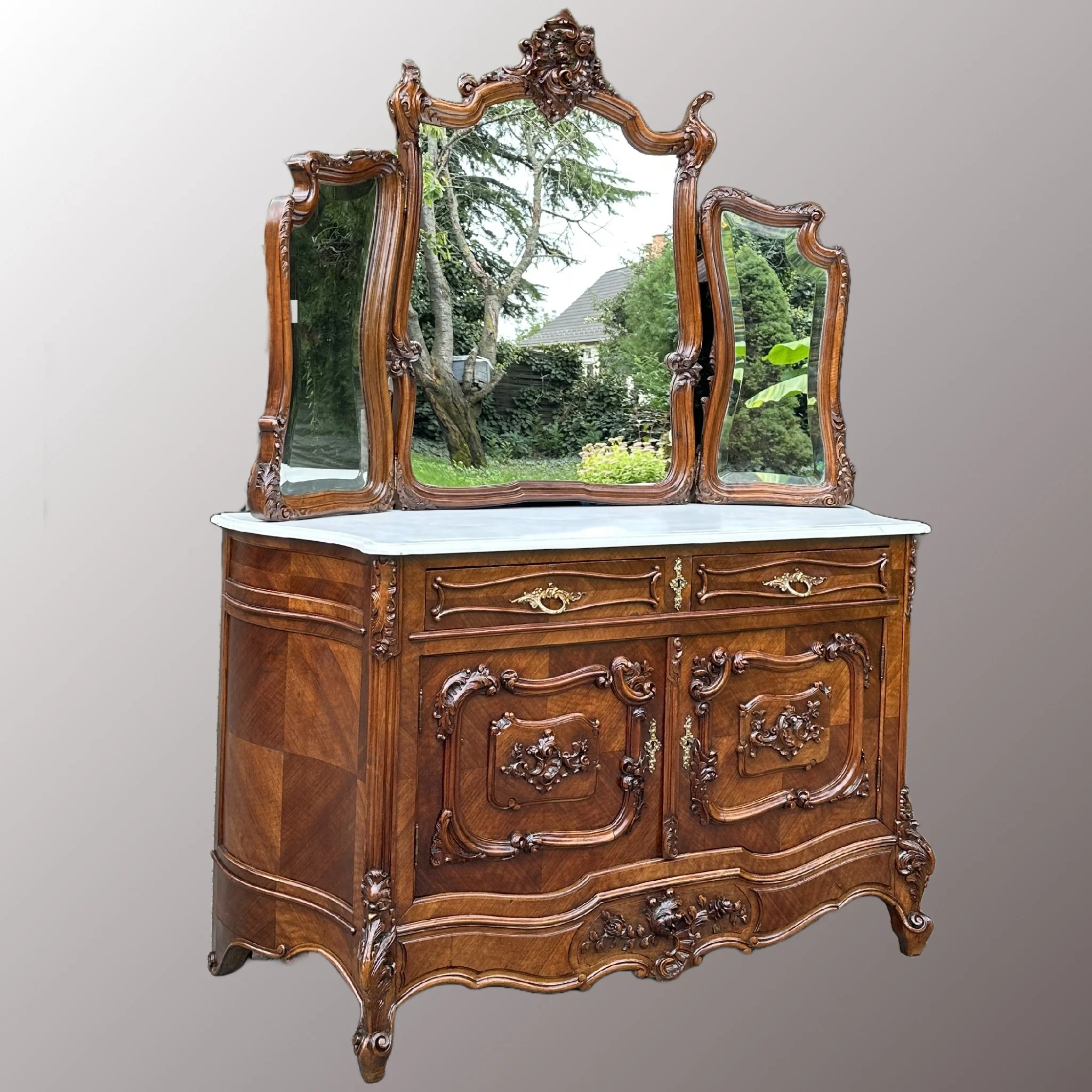 Restaurált Neorokokó fésülködőasztal