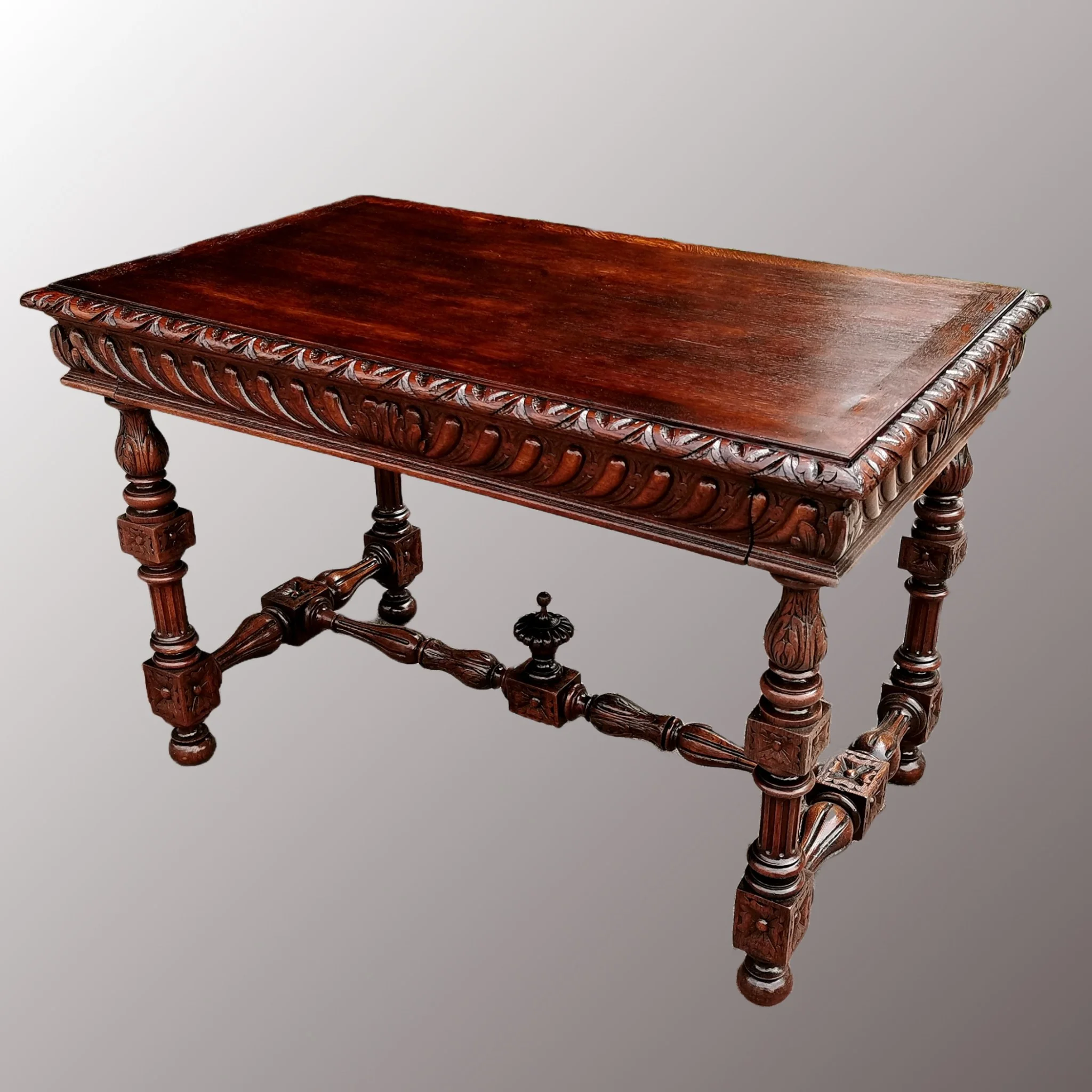 Neoreneszánsz íróasztal - 2. nézet