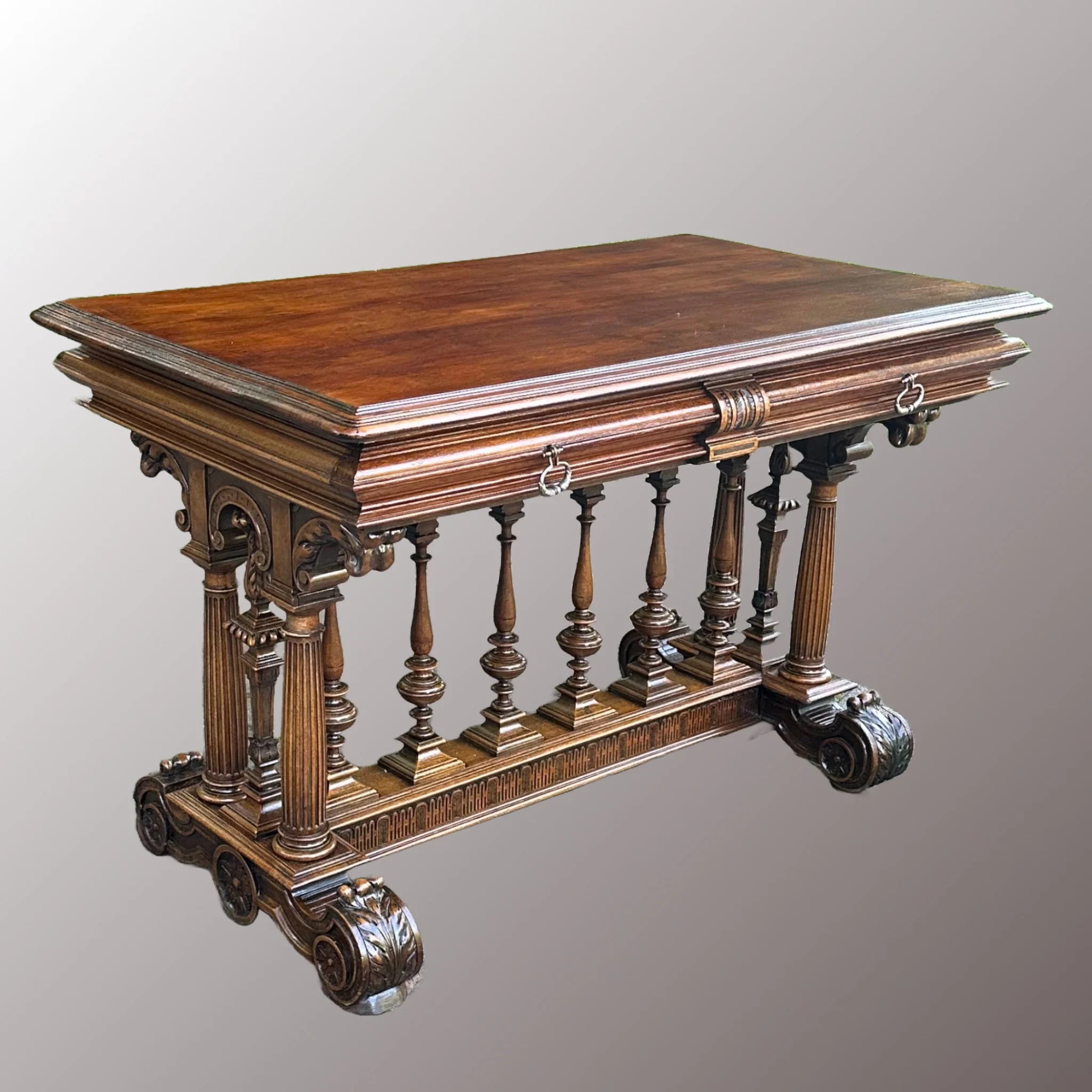 Neoreneszánsz női íróasztal - 2. nézet