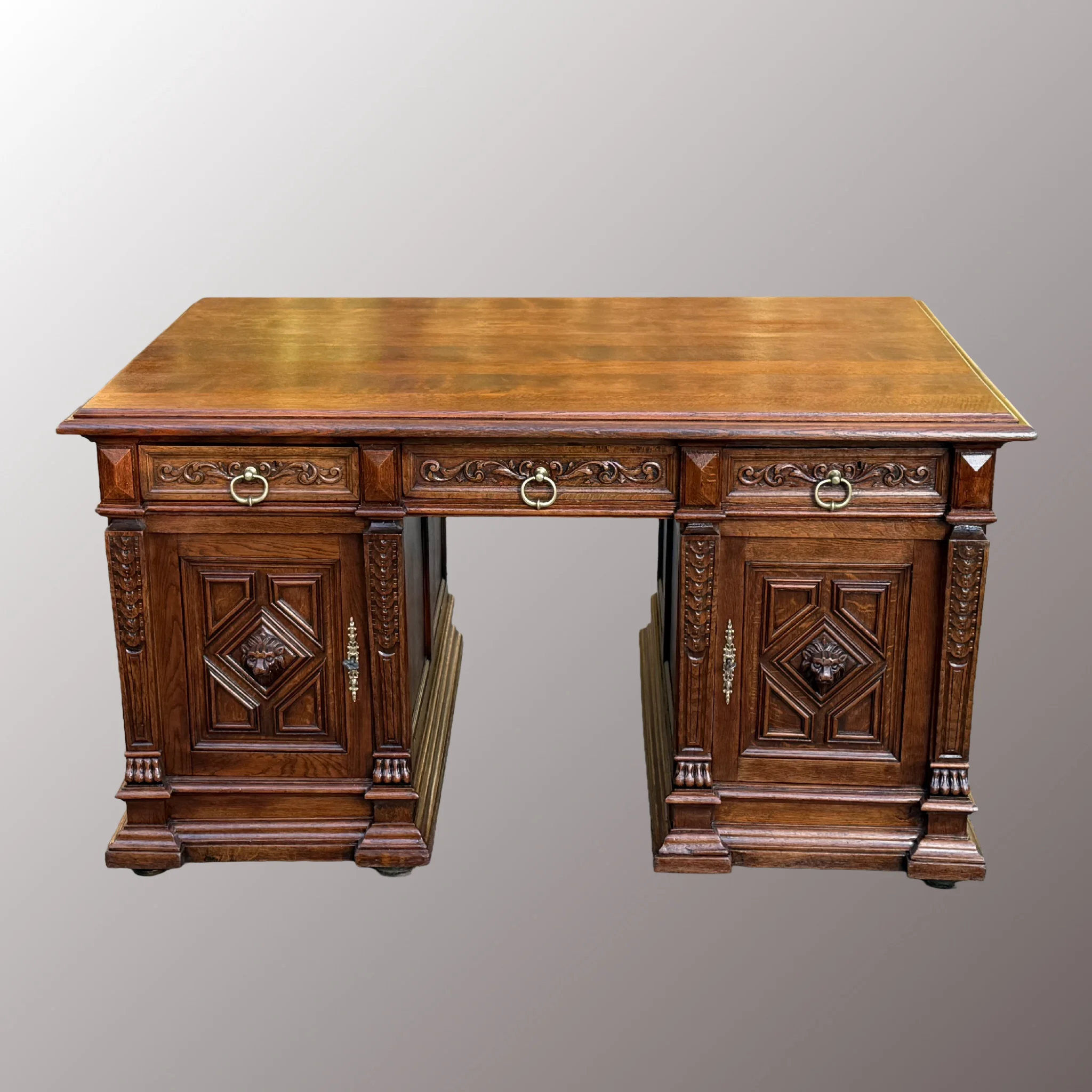 Neoreneszánsz íróasztal - 3. nézet