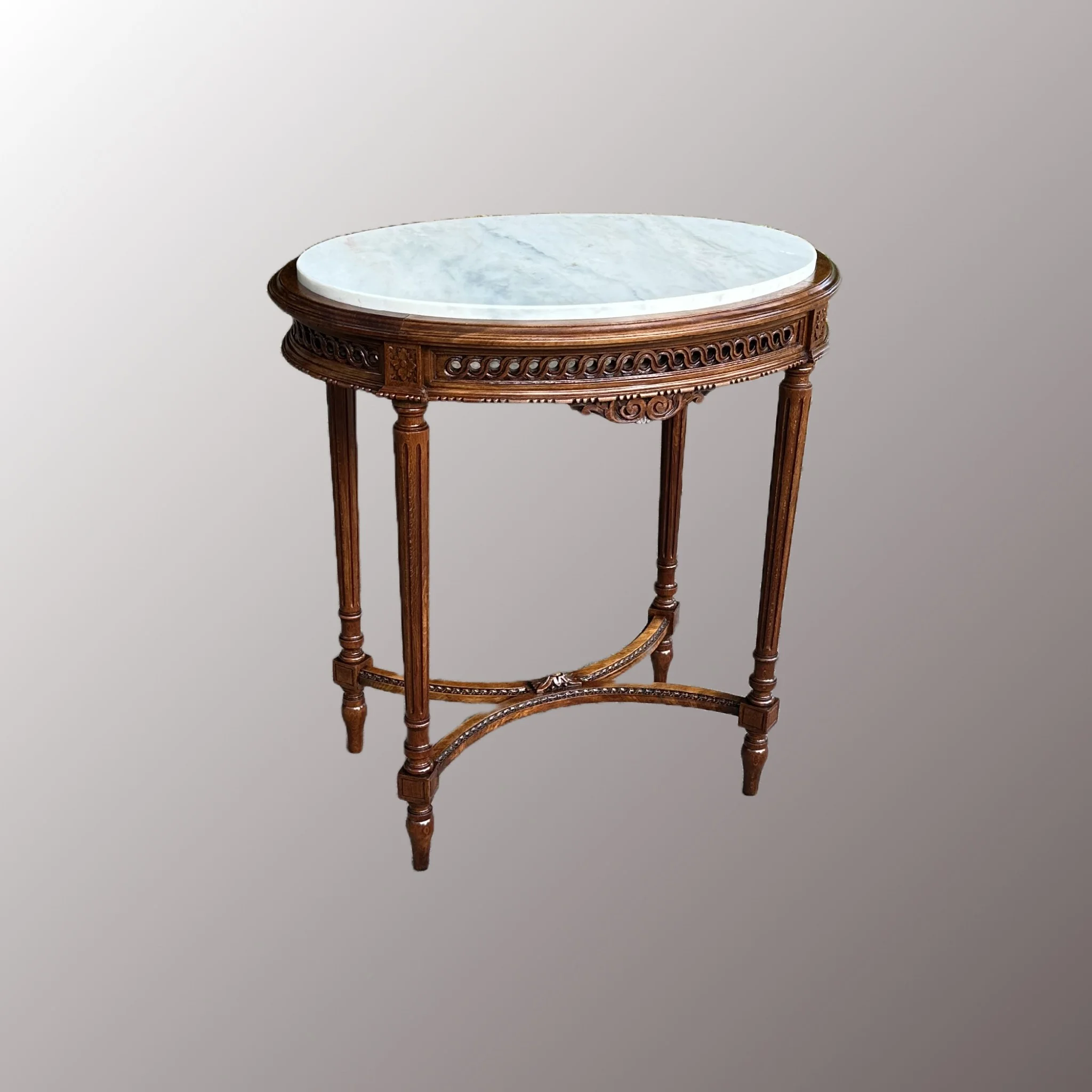 Restaurált Lajos stílusú teázóasztal