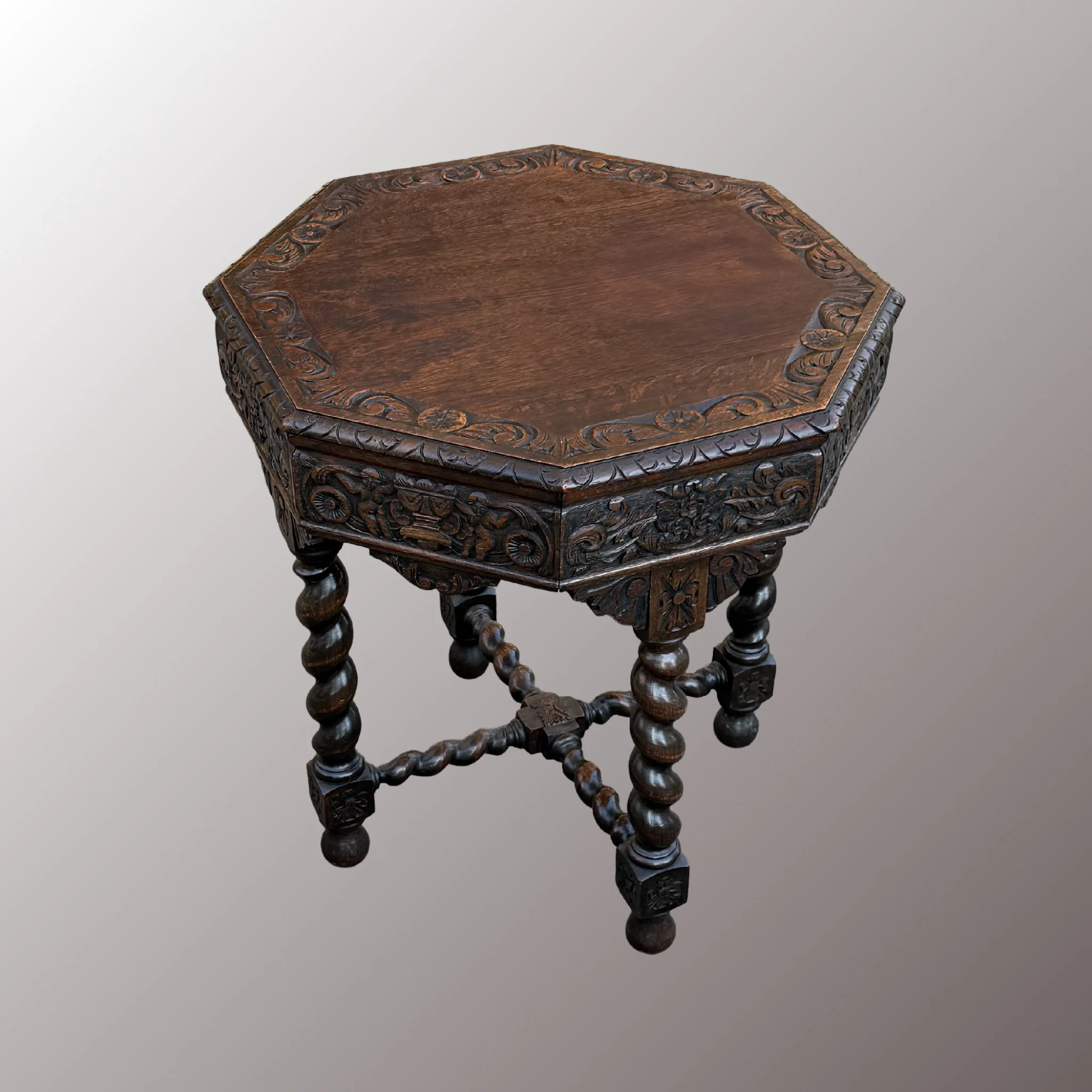 Neoreneszánsz kisasztal - 2. nézet