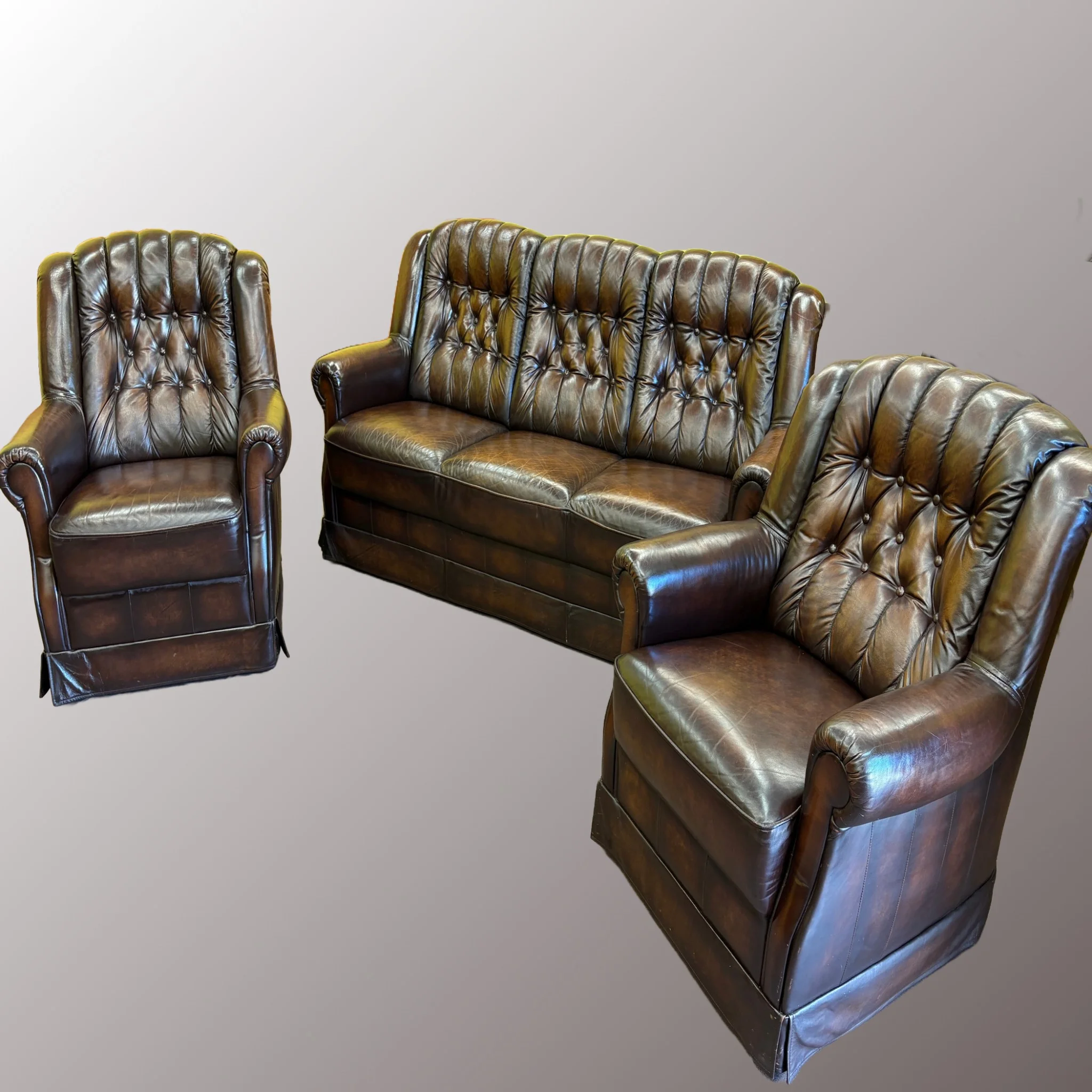 Vintage bőr ülőgarnitúra - 2. nézet