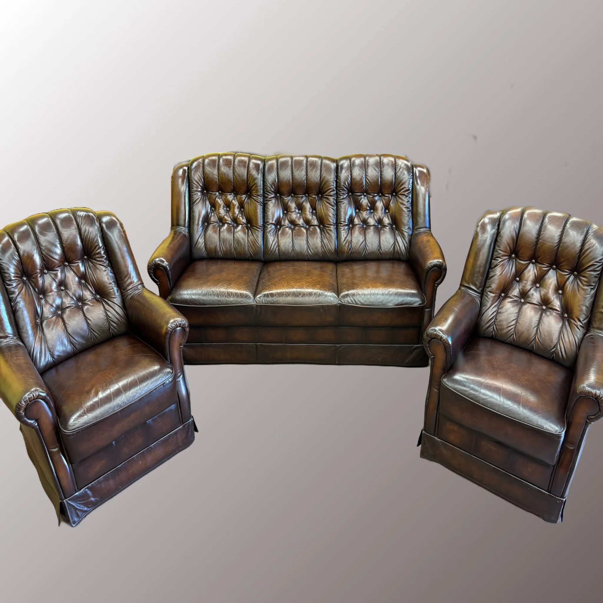 Vintage bőr ülőgarnitúra - 3. nézet