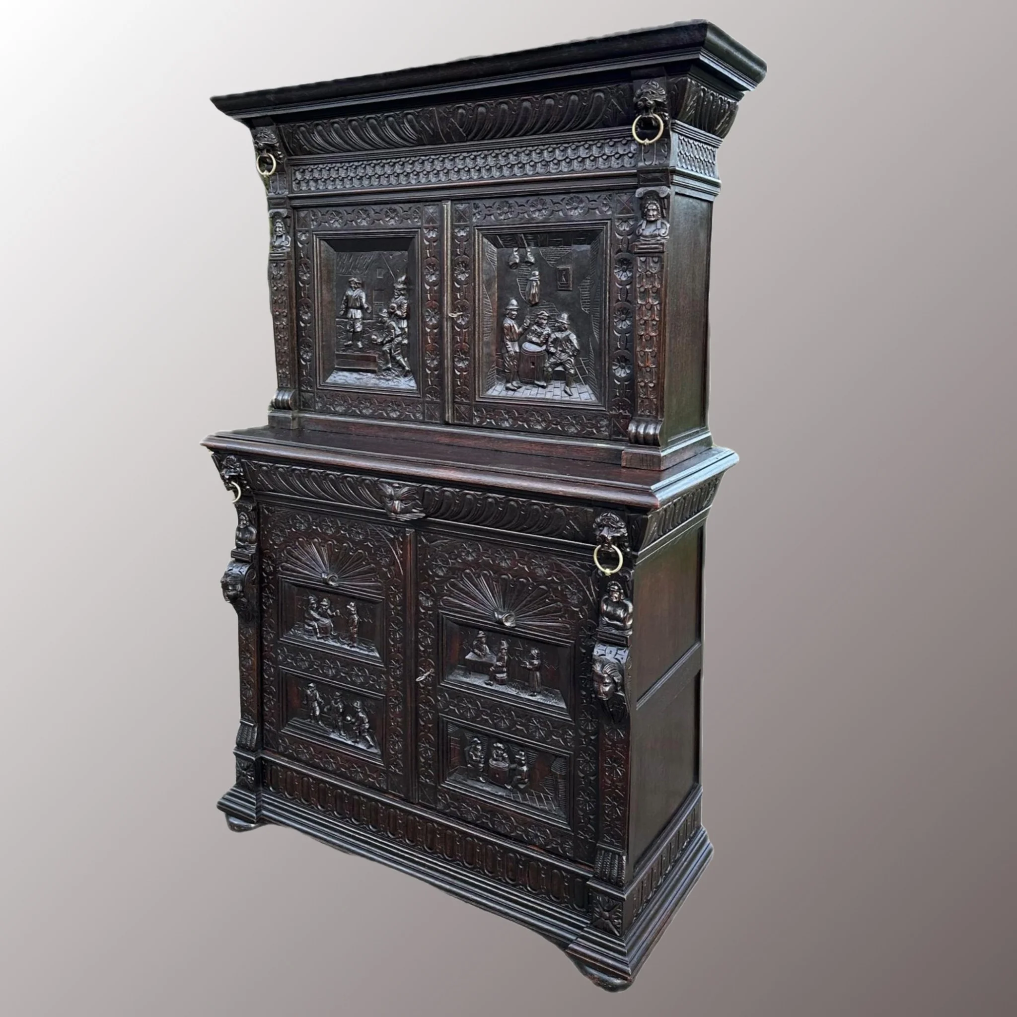 Neoreneszánsz kabinetszekrény - 3. nézet