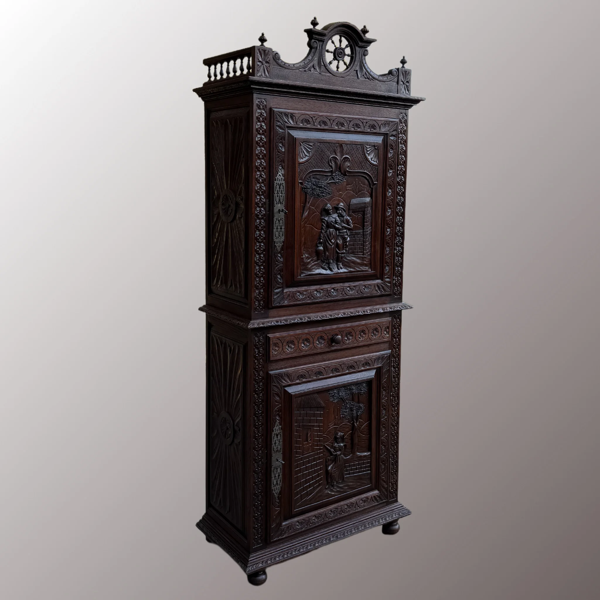 Breton kabinetszekrény - 2. nézet