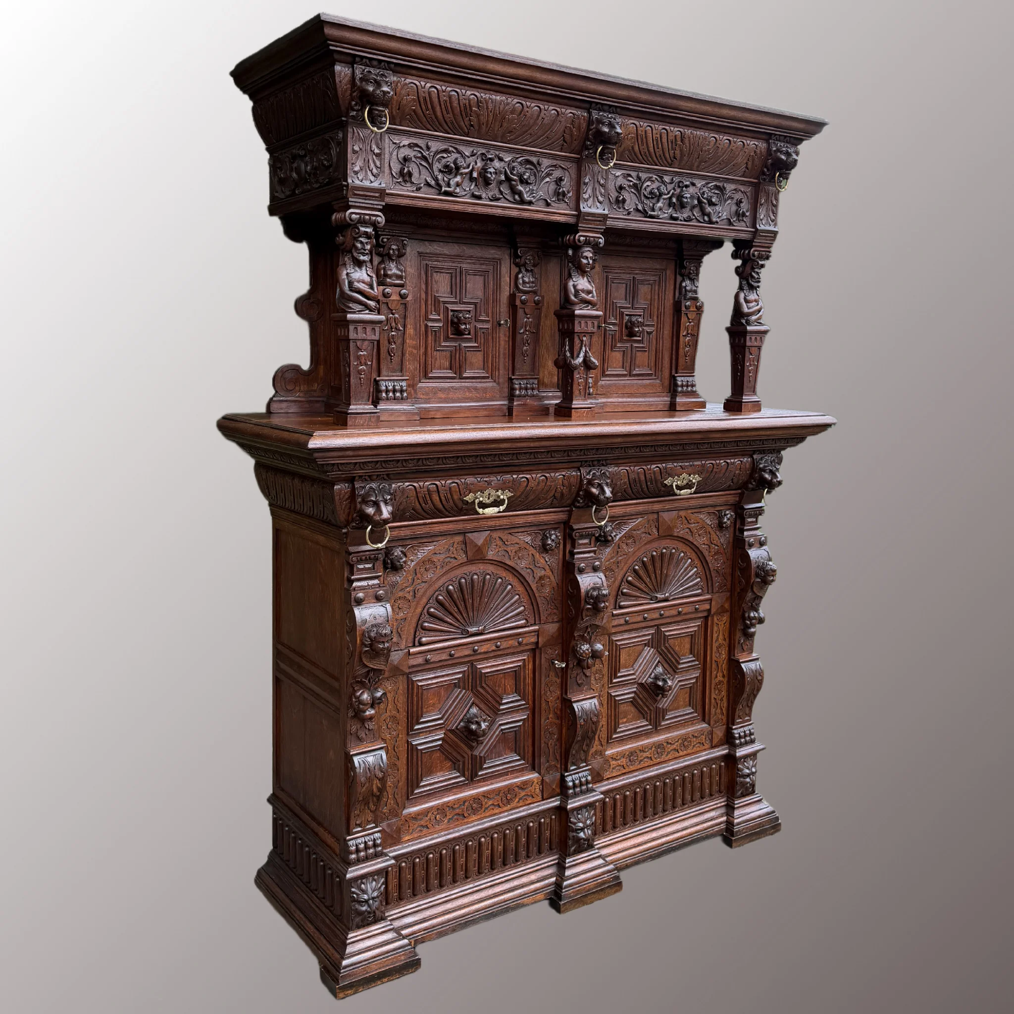 Neoreneszánsz kabinetszekrény - 3. nézet