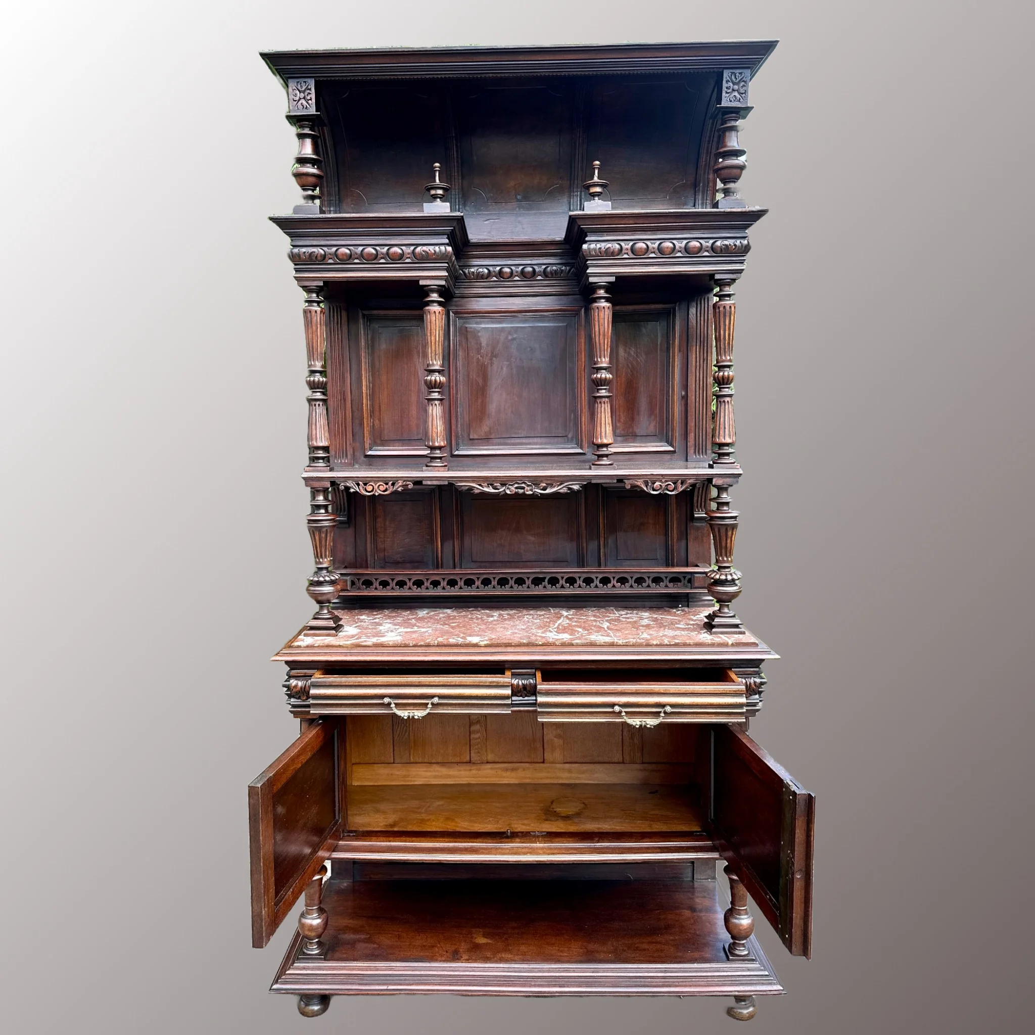 Neoreneszánsz pohárszék - 3. nézet