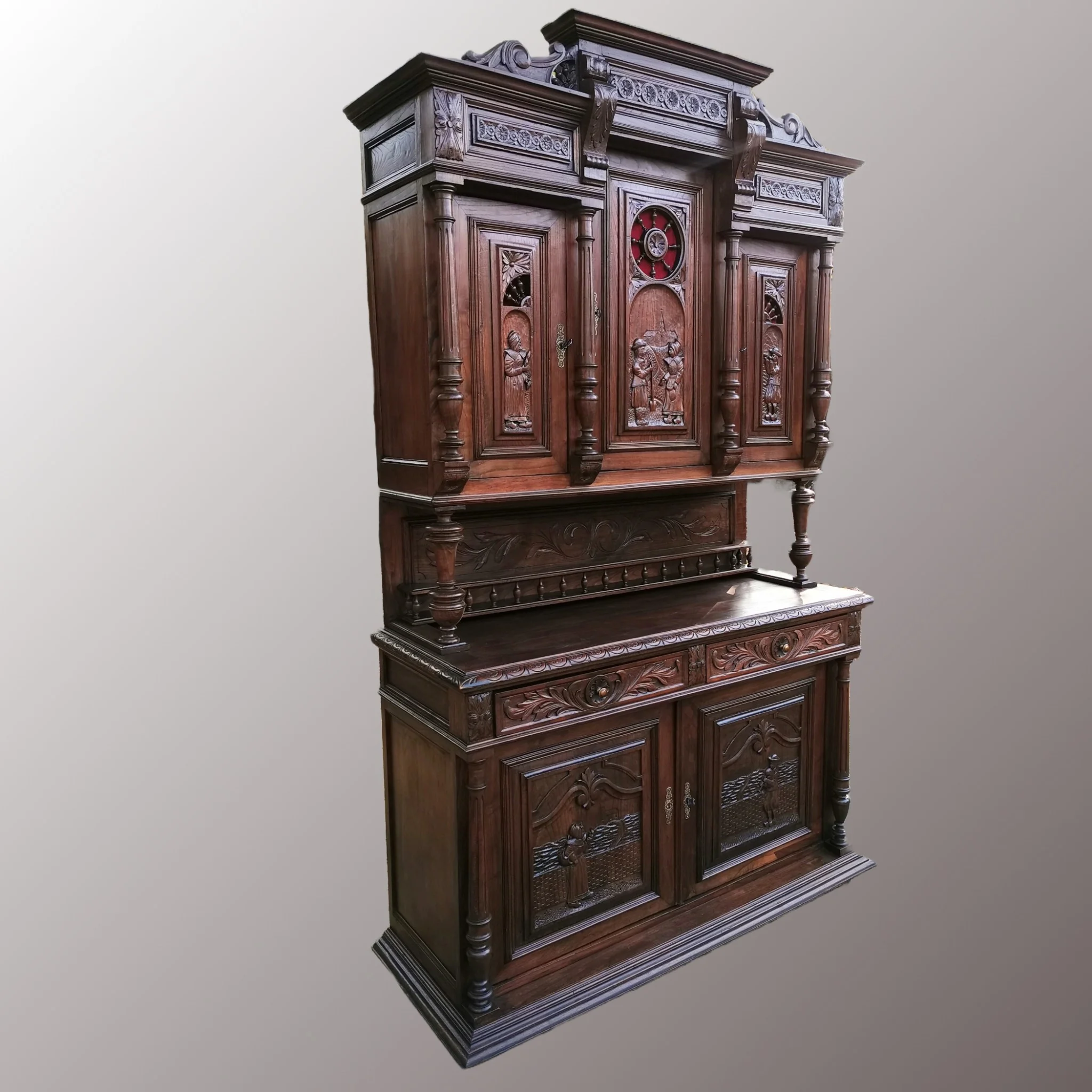 Breton stílusú tálaló szekrény - 2. nézet