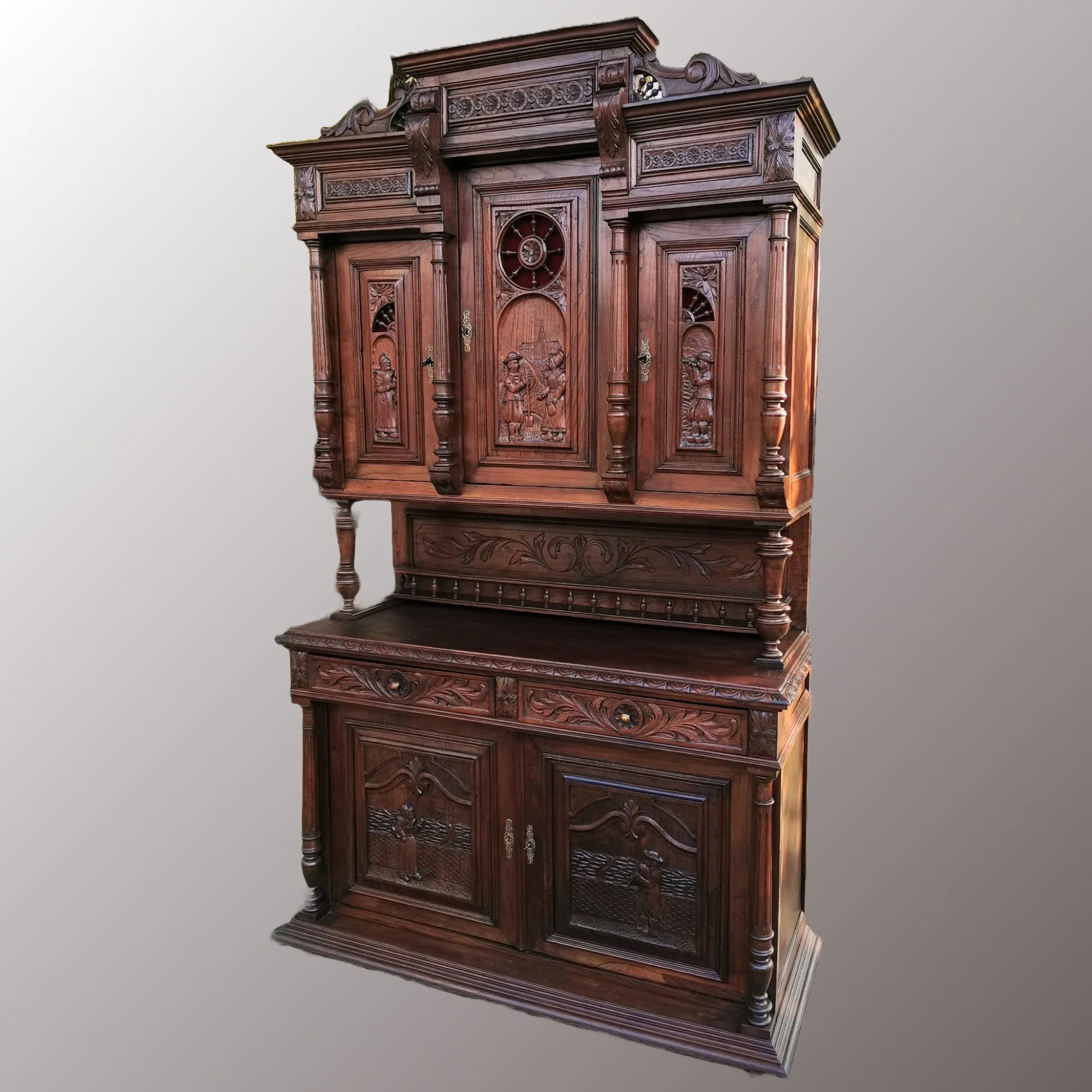 Breton stílusú tálaló szekrény - 3. nézet