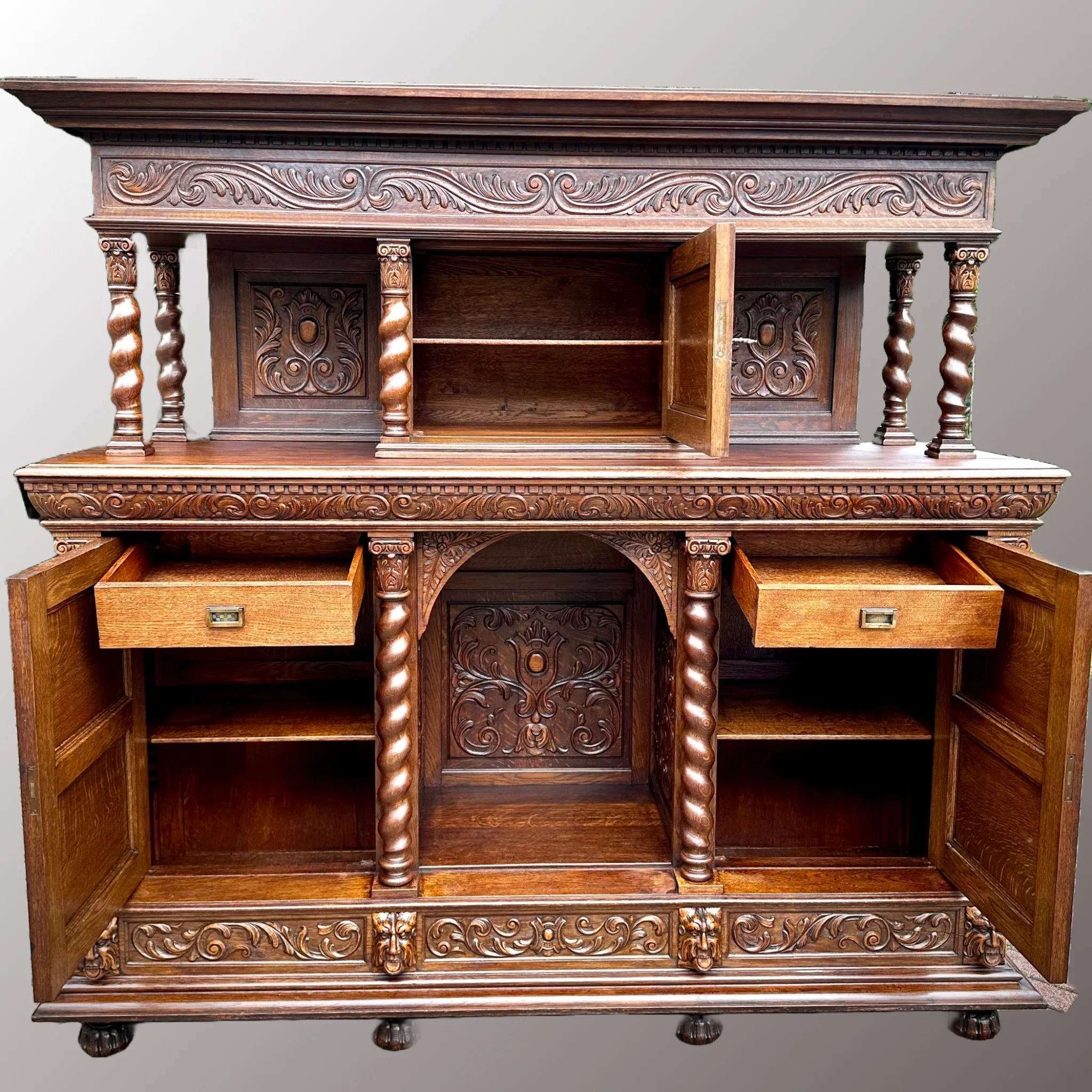 Neoreneszánsz tálalószekrény - 4. nézet