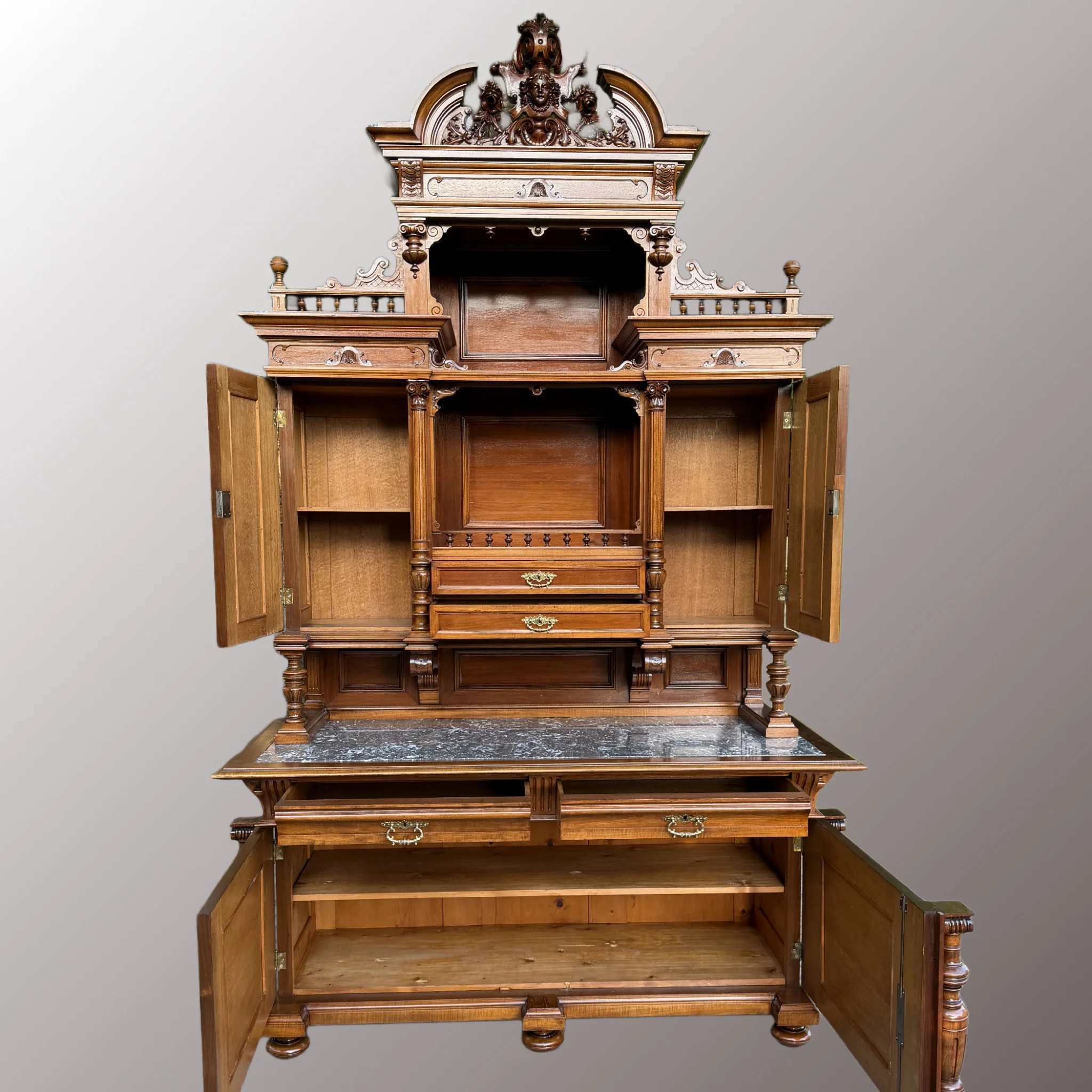 Neoreneszánsz tálalószekrény - 4. nézet