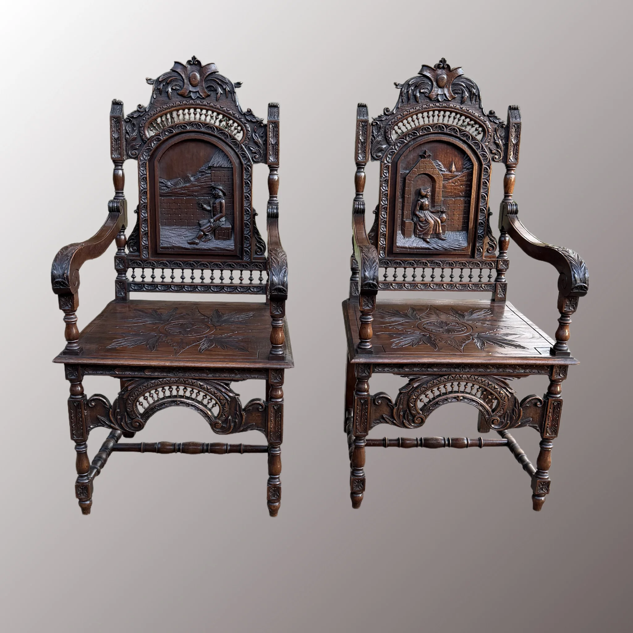 Restaurált Breton karosszék páros