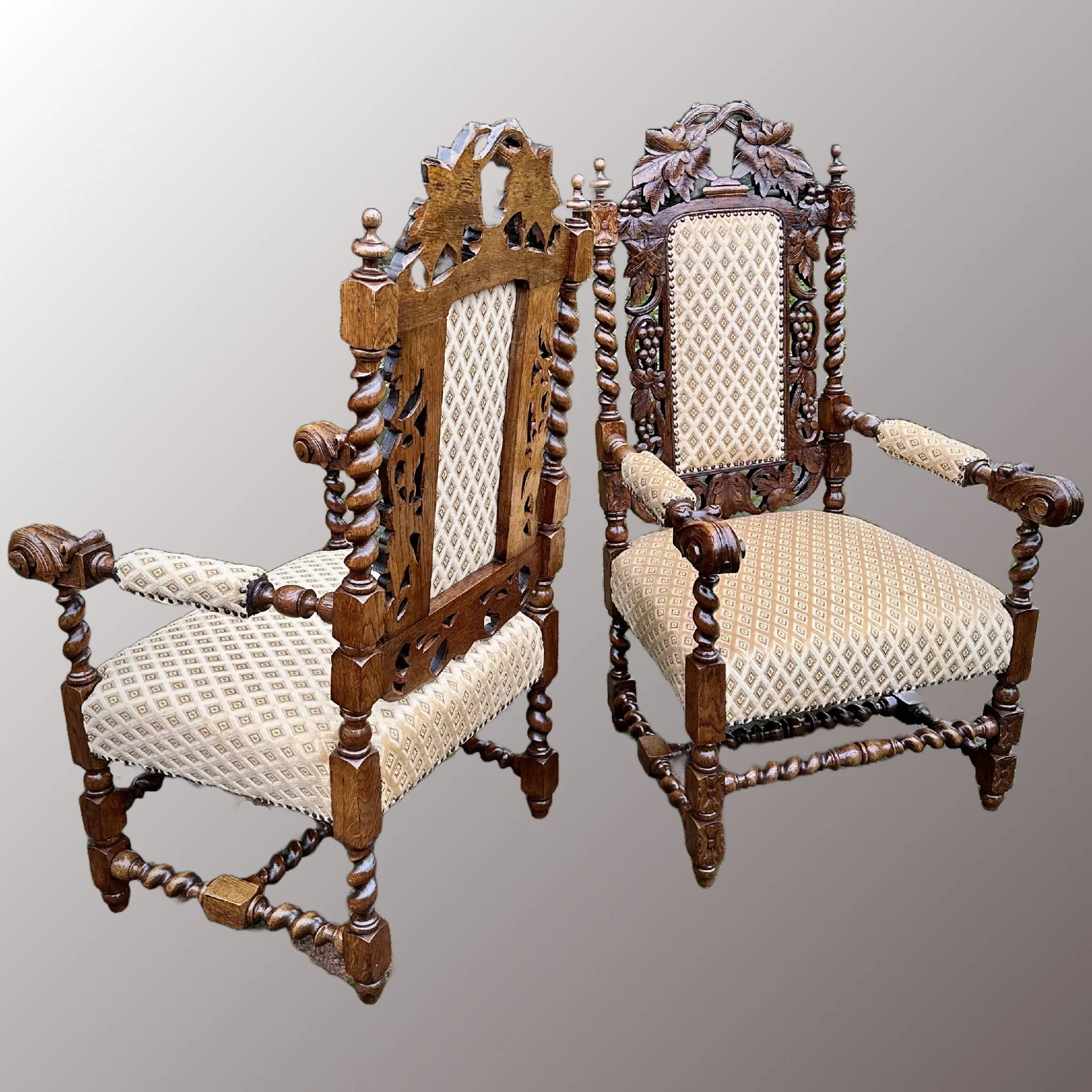 Historizáló trónszék páros - 2. nézet