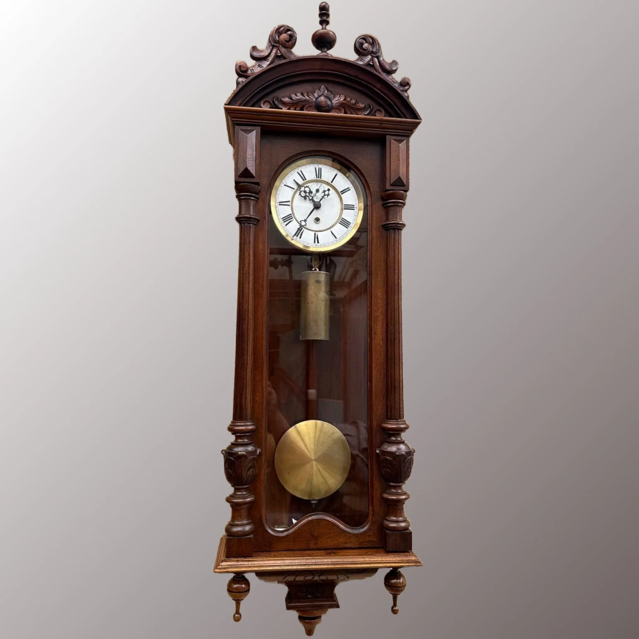 Restaurált Ónémet, hónapos járatú falióra